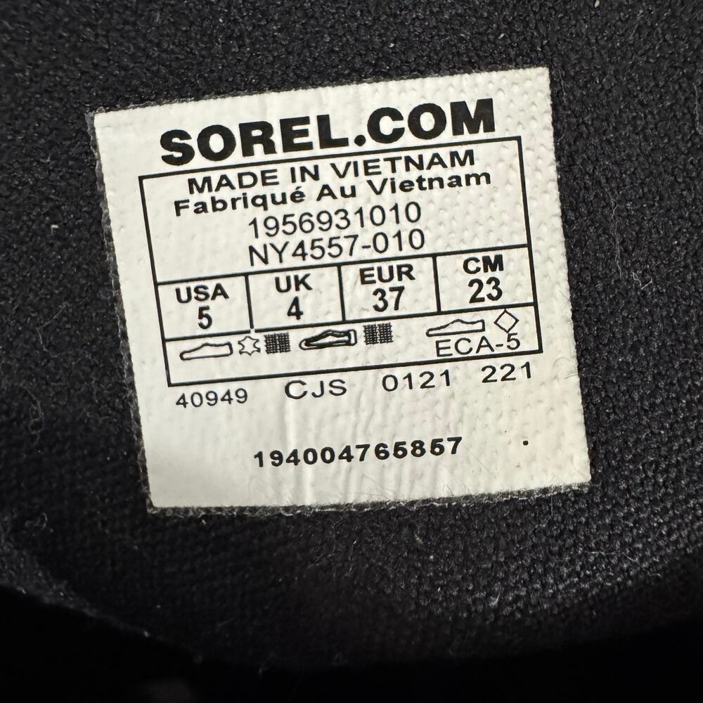 Sorel‎ Joan of Arctic Lexie Leather Wedge Ankle Bootie Lace Up Youth Size 5 US - Picture 8 of 8